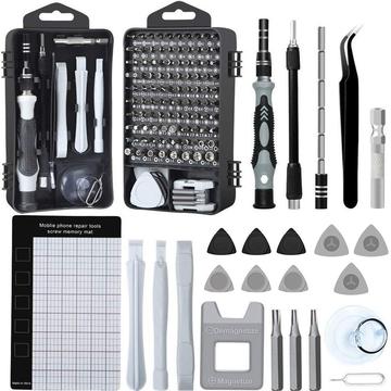 Jeu de tournevis de précision 122 en 1 Kit d\'outils de réparation de téléphone portable électronique multifonctions