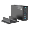 Chargeur de bureau GaN 135W / Station de charge haute vitesse à 6 ports - 3x USB-C, 3x USB-A