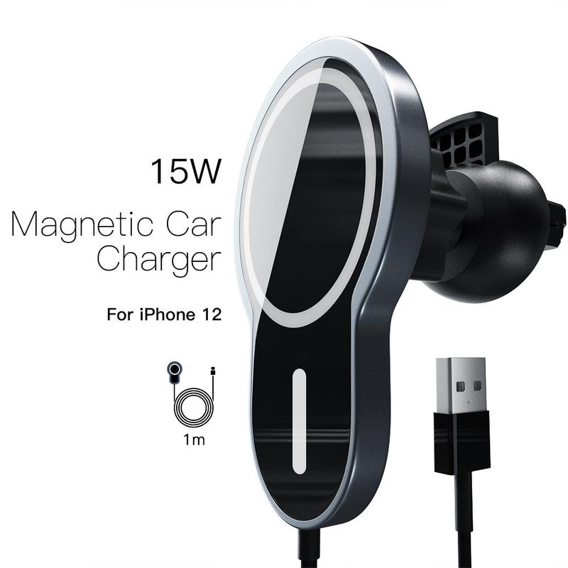 Chargeur Sans Fil Magnétique / Support Voiture pour Grille d'Aération  iPhone 12/13/14/15 SZDJ N16 - 15W