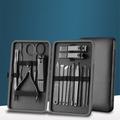 Set de manucure et pédicure 16 en 1 en acier inoxydable - Noir
