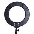 Lampe annulaire LED de bureau 18" dimmable Selfie Ring Light Fill-in Lamp Studio Photography Lighting avec support de téléphone - Noir