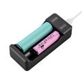 Chargeur USB 2 places pour batterie Li-ion intelligente - 3.7V/4.2V - Noir