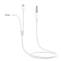 Câble Audio 2-en-1 3.5mm AUX MH030 - 1m - iOS, Android - Blanc