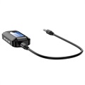 Adaptateur Audio Bluetooth 2-en-1 avec Écran LCD RT11 - Noir
