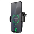 Support Voiture / Chargeur Sans Fil 2-en-1 CW15 - 15W - Noir