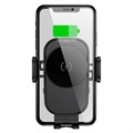 Support Voiture / Chargeur Sans Fil 2-en-1 CW15 - 15W - Noir