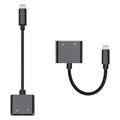 Adaptateur Lightning Charge & Audio 2-en-1 - Noir