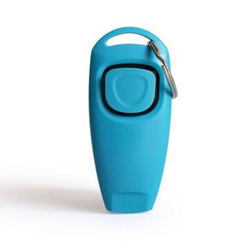 Clicker et sifflet 2-en-1 pour le dressage des chiens - Bleu ciel