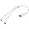 Adaptateur Lightning / Prise Casque 3.5mm 2-en-1 MH027 - Blanc