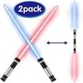 Épée Spatiale / Sabre Laser 2-en-1 - 2 Pcs. - Rouge / Bleu