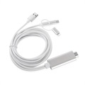 Câble HDMI 3-en-1 - Lightning, USB-C, MicroUSB