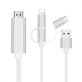 Câble HDMI 3-en-1 - Lightning, USB-C, MicroUSB