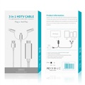 Câble HDMI 3-en-1 - Lightning, USB-C, MicroUSB