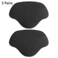 3 Paires de talonnettes pour chaussures et baskets, inserts de talons - 8.5x5.8cm - Noir