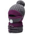 Bonnet d'hiver 3 pièces en tricot coupe-vent, masque facial et cache-cou