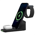 3-in-1 Desktop Wireless Charging Station T8 Pro - Black