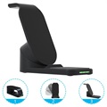 3-in-1 Desktop Wireless Charging Station T8 Pro - Black