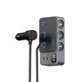 Chargeur de voiture 3-en-1 à charge rapide PD 35W - Adaptateur allume-cigare 120W et 5 ports USB - Noir