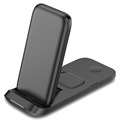 Station de Charge Sans Fil Pliable 3-en-1 HS-V8 - Noir