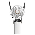 Mini Ventilateur à Col Suspendu Portable 3-en-1 - Blanc