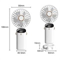 Mini Ventilateur à Col Suspendu Portable 3-en-1 - Blanc
