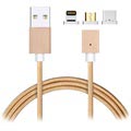 Câble Magnétique 3-en-1 - Lightning, MicroUSB, Type-C