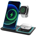 Station de Charge Sans Fil 3-en-1- Apple Watch, iPhone, AirPods - Noire