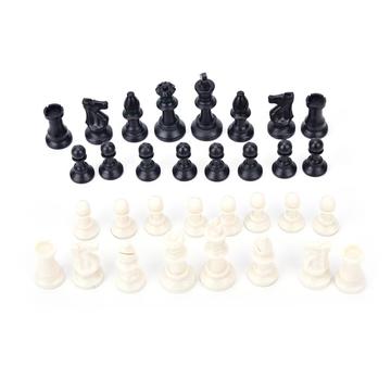 Jeu d\'échecs médiéval en plastique Staunton 32 pièces