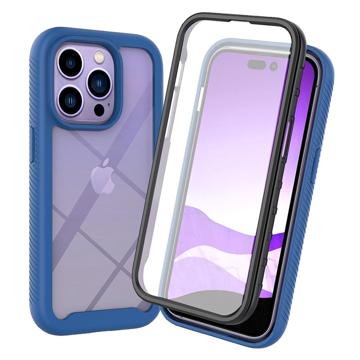 Coque iPhone 14 Pro - Série 360 Protection - Bleu Foncé / Claire