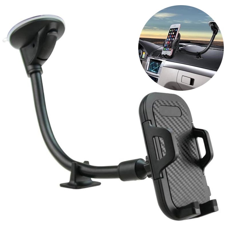 Support Téléphone Vélo/scooter Rotatif 360° En Silicone ABS - Pour Smartphones 4.5 à 6.5 Pouces - Guidon 22-35mm