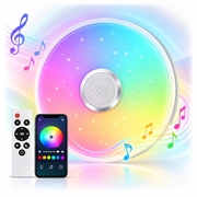 Plafonnier LED intelligent 36W avec télécommande / haut-parleur Bluetooth - Forme ronde