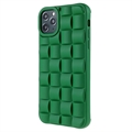 Coque iPhone 11 Pro en Silicone - Conception de Cube 3D - Verte