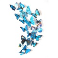 Set d'Autocollants Muraux 3D Décoratifs Papillons DIY - Bleu