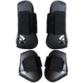 Guêtres de tendon et de boulet pour cheval, lot de 4 pièces - taille M - noir