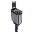 Chargeur de voiture 4-en-1 et projecteur de ciel étoilé avec câbles USB-C et Lightning