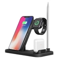 Station de Charge 4-en-1 LDX-178 - iPhone, AirPods, iWatch - Noire