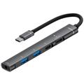Hub USB-C multifonctionnel 5-en-1 en alliage d'aluminium