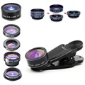 Set d'Objectifs d'Appareil Photo Universel 5-en-1 pour Smartphone, Tablette