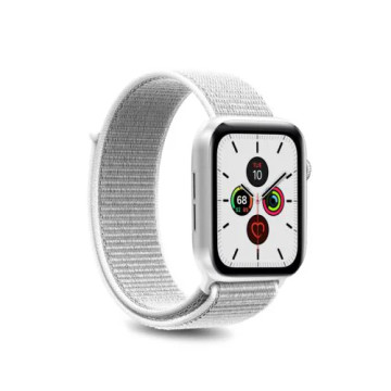 Apple Watch Series 9/8/SE (2022)/7/SE/6/5/4/3/2/1 Bracelet sport en nylon Puro - 41mm/40mm/38mm - Blanc
