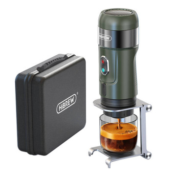 HiBREW H4B_GN Cafetière portable 3 en 1 avec étui