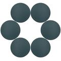 6 Pcs. Sous-verres en cuir PU Ø 10 cm - Vert foncé