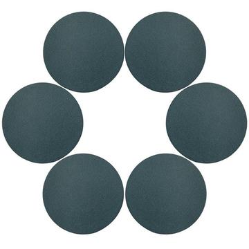 6 Pcs. Sous-verres en cuir PU Ø 10 cm - Vert foncé