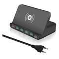 Station de Charge Sans Fil Multifonctionnelle 7-en-1 - QC3.0, Qi - Prise UE