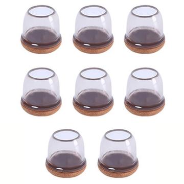 8 Pcs. Couvre-jambes de chaise ronds avec feutre - S