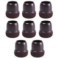 8 Pcs. Couvre-jambes de chaise ronds avec feutre - S - Café
