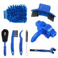 Ensemble de nettoyeur de chaîne de vélo, outils de lavage de brosse de chaîne de vélo de route de montagne - 8 pièces