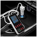 Chargeur Voiture avec 9 Ports et Écran LCD WLX-A9S+ - 7xUSB, QC3.0 USB, PD USB-C - 40W