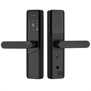 Serrure de porte intelligente à empreinte digitale WiFi A1 Tuya avec mots de passe dynamiques et NFC - Noir
