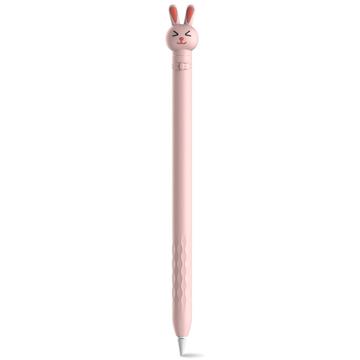 AHASTYLE PT129-1 pour Apple Pencil 1ère Génération Stylet Stylo Silikone Housse - Lapin Rose