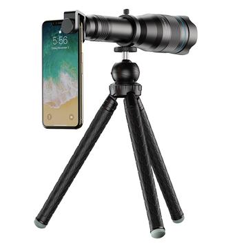 APEXEL APL-JS60XJJ09 Télescope monoculaire 60X Téléobjectif mobile + Trépied pour téléphone portable